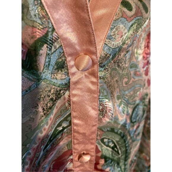 Victoria’s Secret vintage gold label floral night shirt/nightgown M/L adding top - Picture 4 of 9